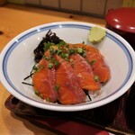 Soba Kaiseki Kayabacho Sarashina - 鮭漬け丼