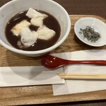 Kurashiki Coffee Ten Eisukuea Kusatsu Ten - 栗甘露煮と焼き餅のぜんざい　ドリンクセット　¥1,000