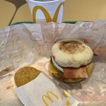 マクドナルド - 朝マックでメガマフィンセットを食べました。