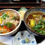 Kita Katsumaguro Ya Umi No Ichi Ten - バクダン丼＆ねぎま蕎麦セット　1580円