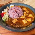 コウミ食堂 - 料理写真:「麻婆豆腐プレート 辛1 痺1 大盛り」1,100円税込み♫