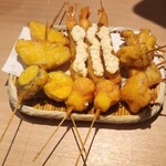 Yakitori Kushikatsu Kushinojo - 串揚げ一通り