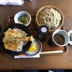 Teuchi Soba Shogetsu An - 天丼セットの全容