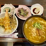 Chomei Udon Kota Ten - 天丼とカレーうどんのスペシャルランチ(¥1300)