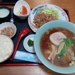 Juraku - 晩ご飯セット（焼肉＋ラーメン）