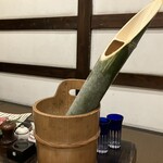 湯元　すぎ嶋 - 竹酒　お水のようにするする飲めます　