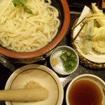 Washoku Sato Hamamatsu Itayamachi Ten - 海老天釜揚げうどん・９３４円