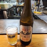 お好み焼 みなと屋 - 先ずは、瓶ビールから