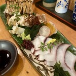 季節料理 八しま - つぶ貝、タコ刺し