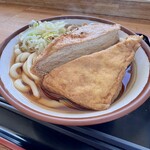 道の駅 豊栄 軽食堂 中村屋 - ジャンボ狐うどん