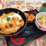 Sushi Men Dokoro Daikyo Sawara Suikyo Hashi Ten - ランチかつ丼 めんセット+ランチ追加からあげ