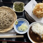 Soba Dokoro Fukufukufuku - ざる蕎麦、かき揚げ、ミニカレー