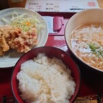 コブタノマカナイ - からあげ定食(にゅうめん)♪