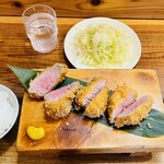 Tonkatsu Beni no Buta - ヒレカツ定食(スープと生姜漬けもセット)