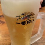 三代目麺処まるは極 - 生ビール^ - ^