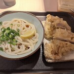 うどん038 - ジャンボとり天ぶっかけ　¥850