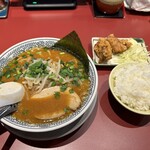 Marugen Ramen Kimidera Ten - 熟成味噌ラーメン&からあげセット　1276円