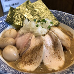 煮干し中華蕎麦 山崎 - 特製濃厚煮干しそば(税込1200円)