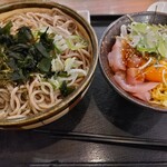 Jikasei Juuwari Soba to Agetate Tempura Juuwari Golden Yokocho Shinagawa Ten - 十割そばと小丼のセット（1100円）