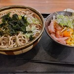 Jikasei Juuwari Soba to Agetate Tempura Juuwari Golden Yokocho Shinagawa Ten - 十割そばと小丼のセット（1100円）