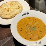 106 South Indian Kita Kyushu Ten - バターチキンカレーとチーズナン