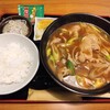 Masuda Ya - カレー南蛮（1030円）、半ライス（120円）