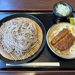 Ogiso Seimen Sho Kanazawa Shinkanda Ten - ミニ駒ヶ根ソースかつ丼並そばセット、900円