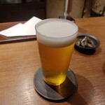 とんかつ ここまでやるか。 - ビール