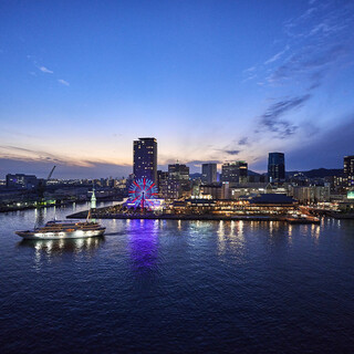 神户港和港湾乐园的夜景