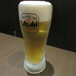 季のしつらい吉住 - 【スーパードライ樽生ビール（中）６６０円】