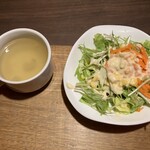 青の洞窟 - Bセットのサラダとスープ✨