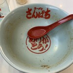 Ramen Sanpachi Nishi No Ten - 汗をかきかきあっという間に完食！食後のアイスが無くなってたの知らずに残念でしたが、美味しくご馳走様でした！ʕ•ᴥ•ʔ