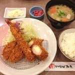 Inaba Tonkatsu Wakou Yuaerumu Ten - おすすめセット
                        エビフライ、ひれかつ、チーズひれかつ