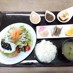 かたやま庵 - 和風ハンバーグ御膳 1300円