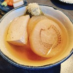 沖縄 日本酒 青二才 - 島豆腐と大根2個