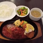 Hamburger Steak & Steak Lolo - ハンバーグ＆カニクリームコロッケランチ