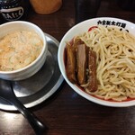 Jikasei Futou Chimen Seira Inage Ten - つけ麺（冷、中盛、ねぎ増し）・メンマトッピング