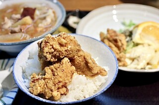 栄太呂 - チキン唐揚げとご飯