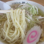 佐野青竹手打ちラーメン押山 - 比較的細くてストレートに近い麺。