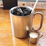 Komeda Coffee Ten Hibino Ten - アイスコーヒー480円 モーニング山食パン おぐらあん マーガリン