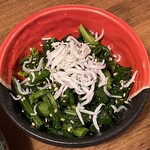 やきとり中山商店 - 菜の花とシラスのナムル