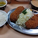 丸八とんかつ店 - 並カツ定食に串カツ追加