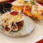 Capriccio - 和風ササミフライと和牛ハンバーグセット