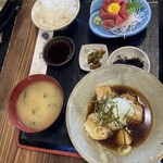 Washoku Soma - 筍の揚出しとマグロブツ定食（春先限定）