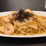 Italian Restaurant Real Yutenji Ten - タケノコとぷりぷりエビの和風パスタ