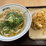 Seto Udon Wira Ooi Ten - 冷かけうどん＋かき揚げ