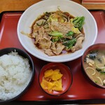 Fukushima Matsukawa Parking Area (Kudari) - 肉野菜炒め定食