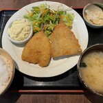 定食 居酒屋 木場 くぼ - アジフライ定食