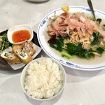 Bishokujin Epicure Huanhuan Muko Ten - 京の皿うどん＋真鯛と海老の湯葉春巻きのセット