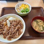 SUKIYA Sanmarunanago Hino Ten - 牛丼ランチセット